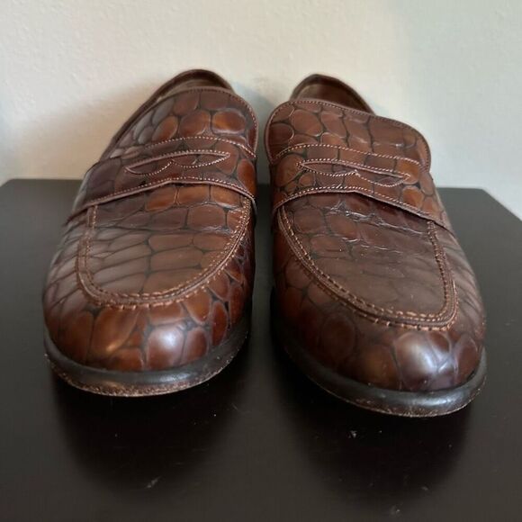 Zilli‎ Mens Brown Leather Shoes Hand Made in Italy size 42 main image 9